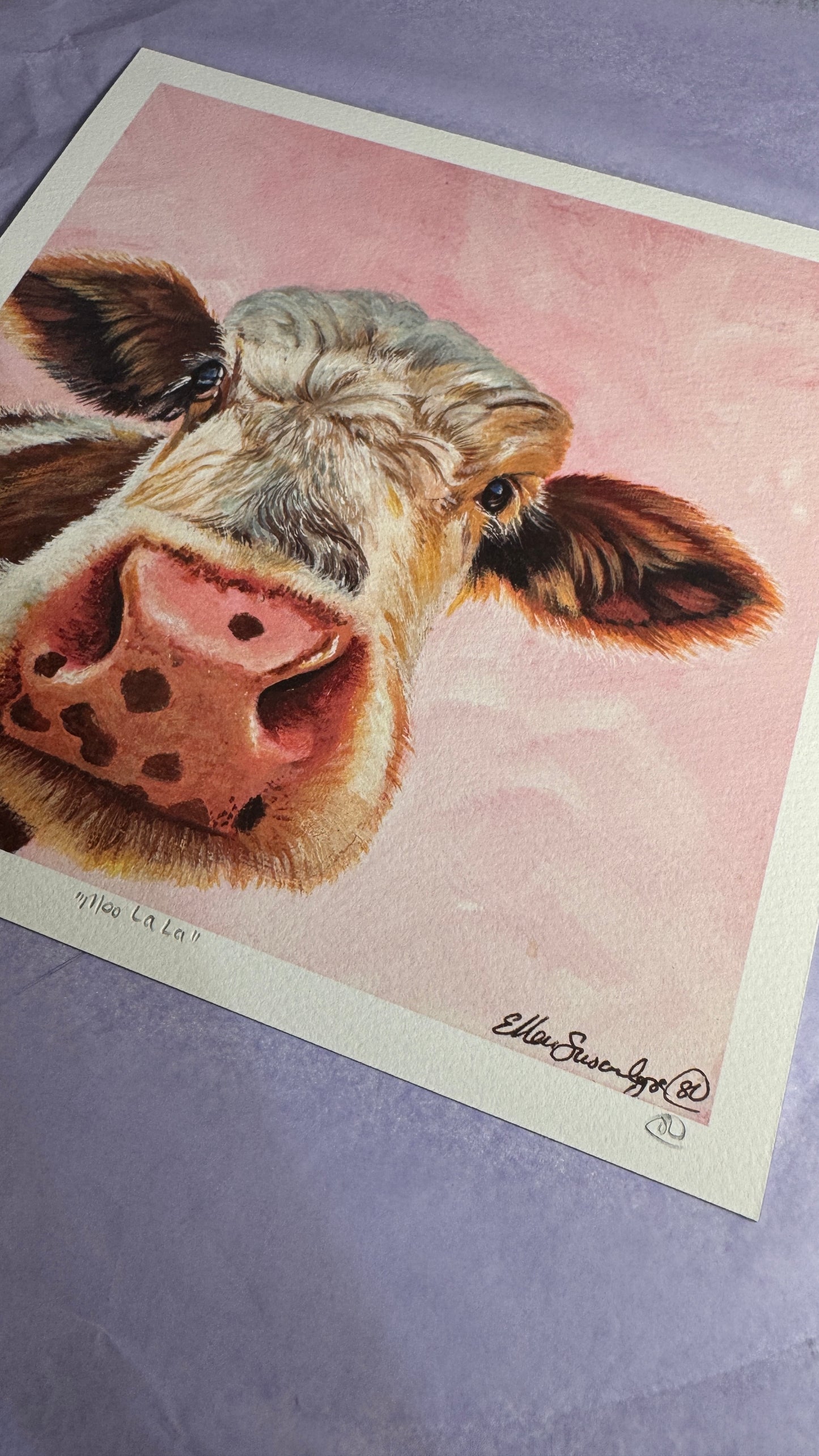 Framed “Moo La La” Limited Edition Giclee Print