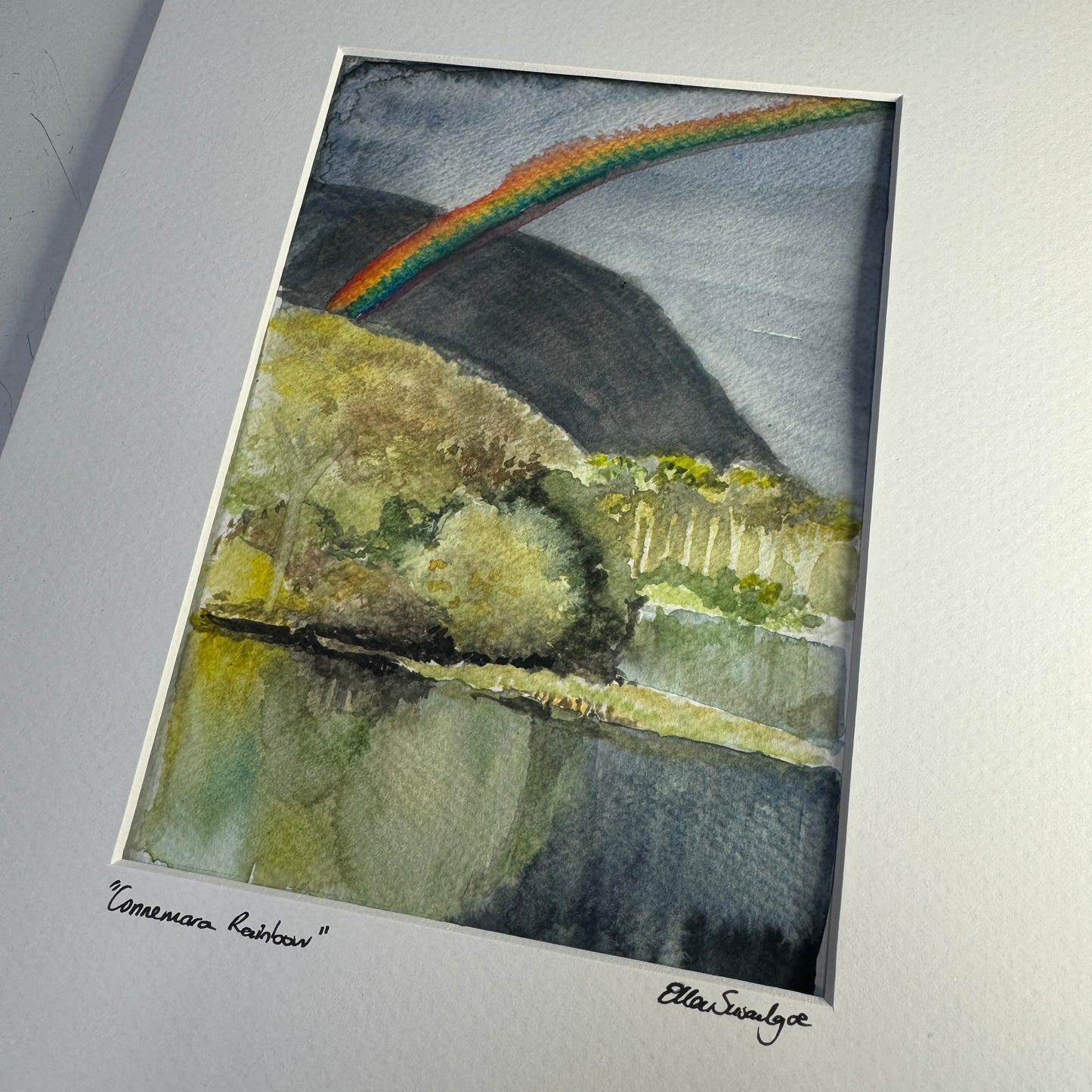 Connemara Rainbow Watercolour Original Painting