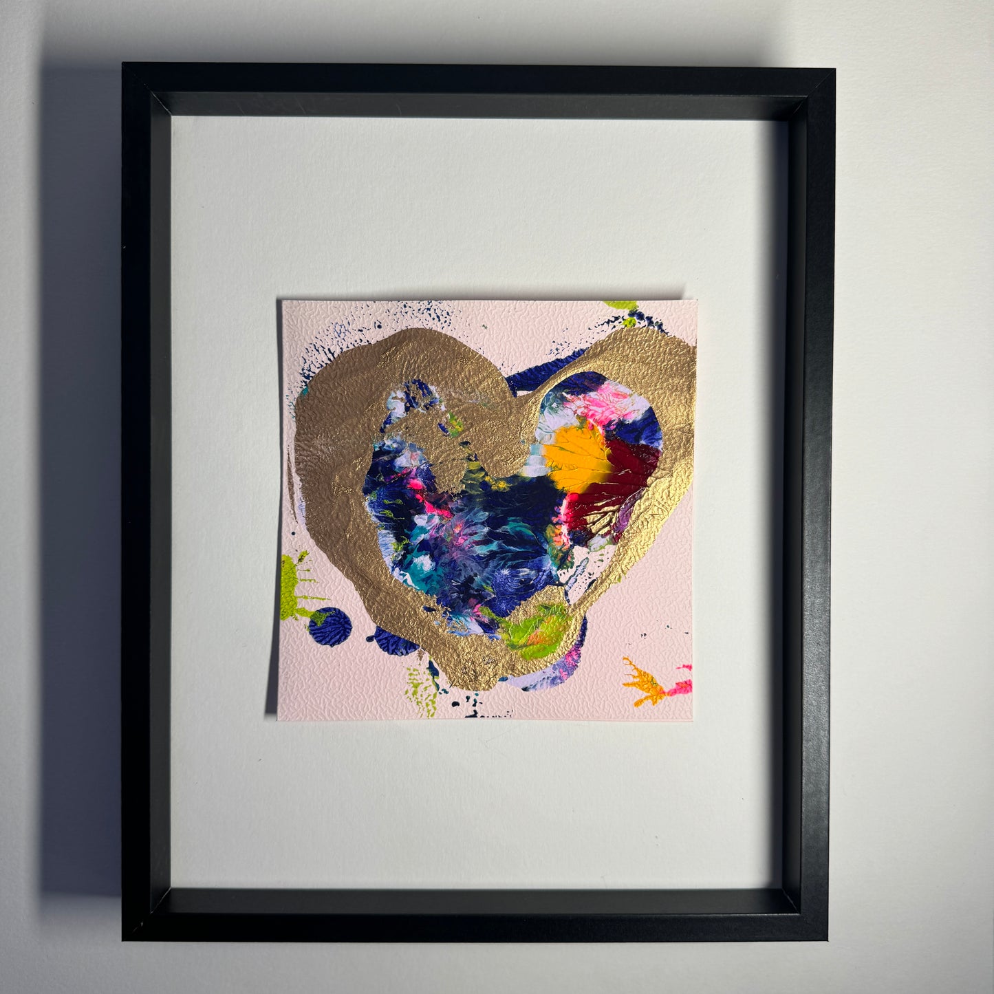 Framed Original Heart Monoprint