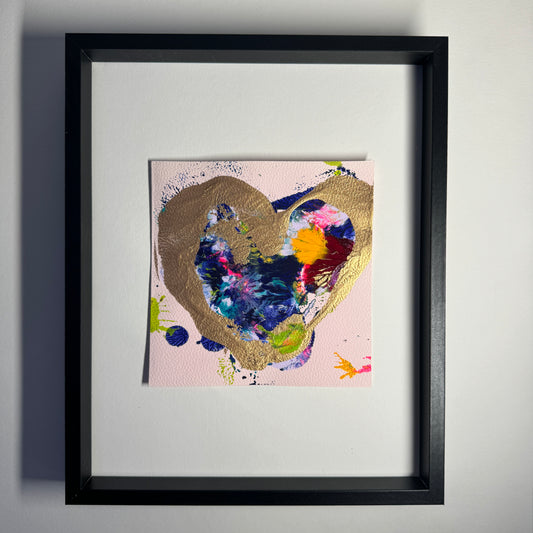 Framed Original Heart Monoprint