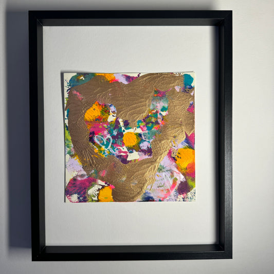 Framed Original Heart Monoprint