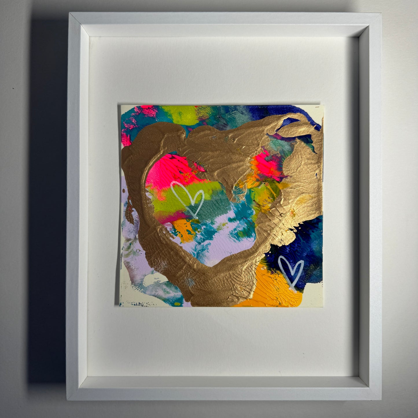 Framed Original Heart Monoprint