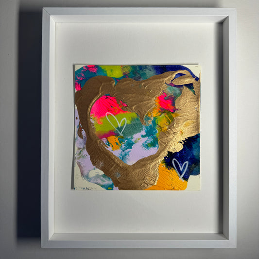 Framed Original Heart Monoprint