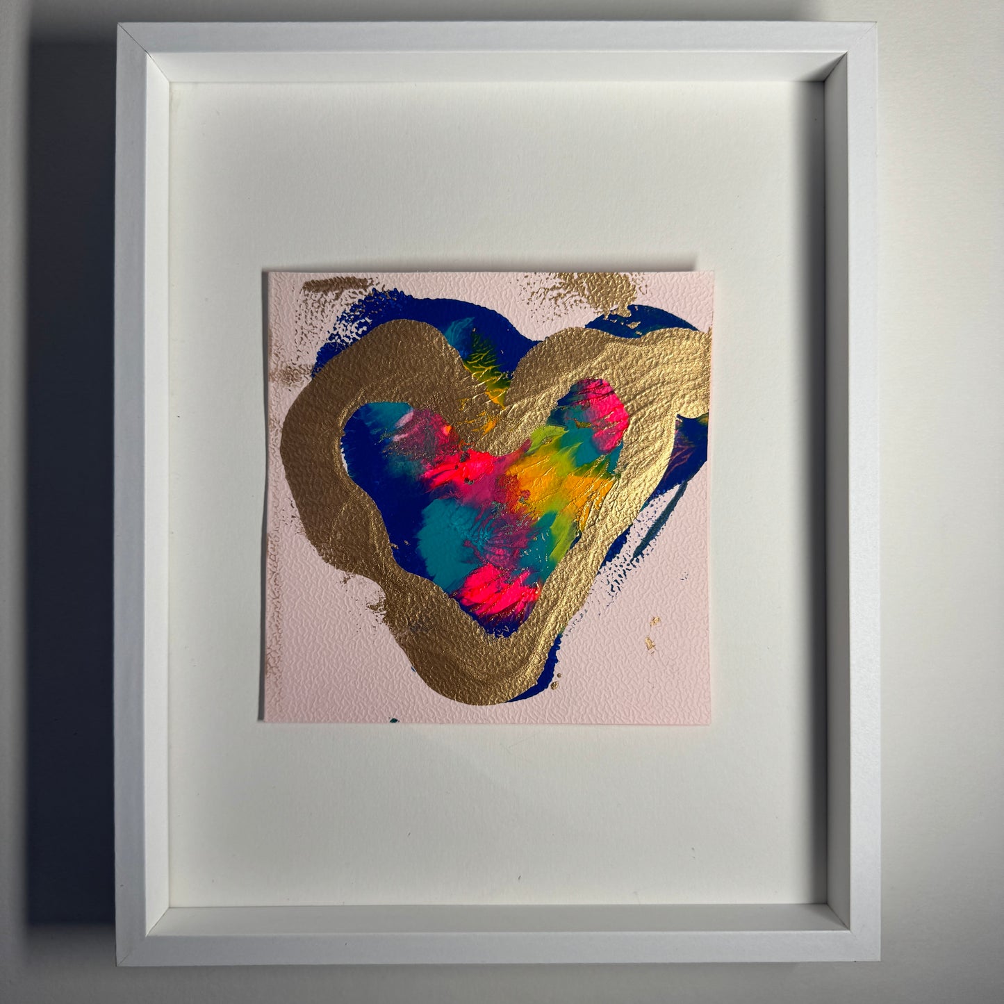 Framed Original Heart Monoprint