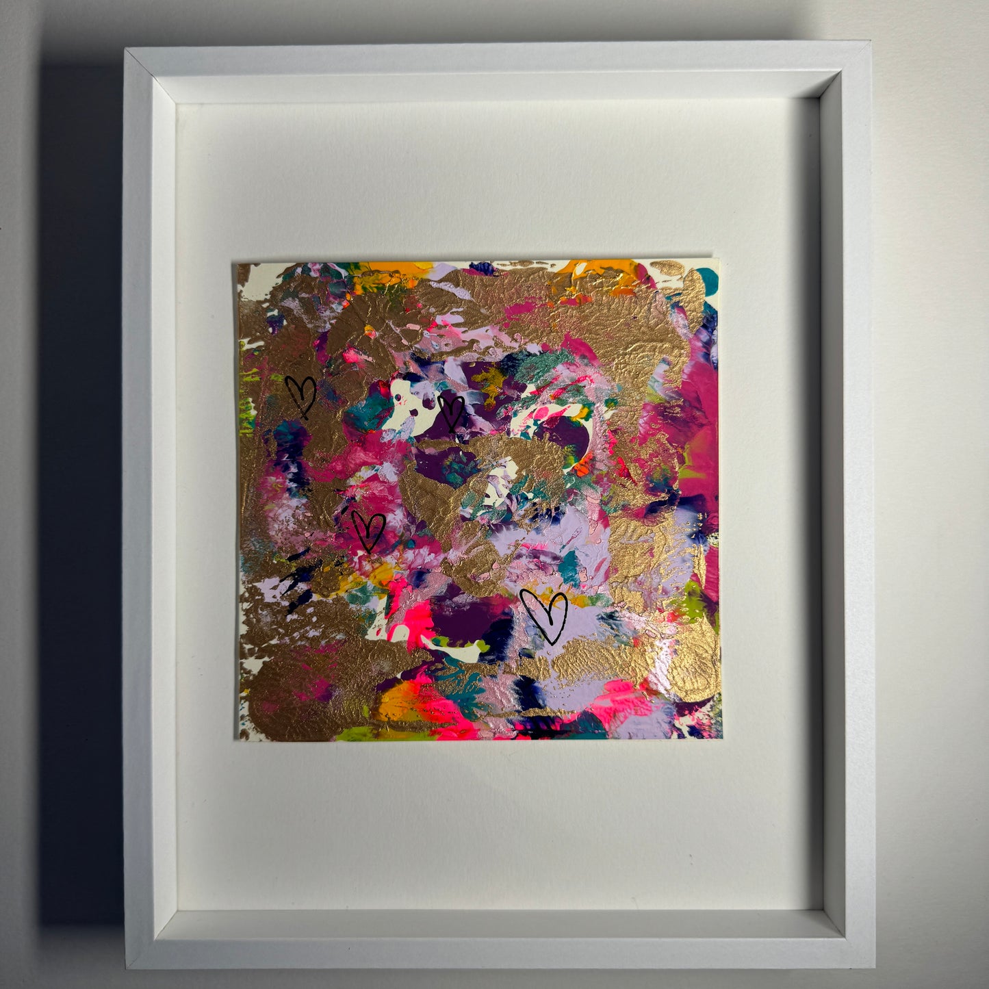 Framed Original Heart Monoprint