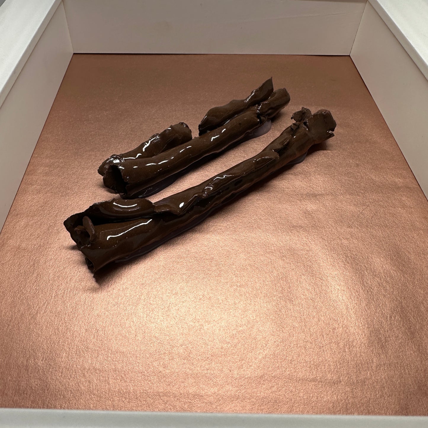 Brown & Copper Ceramic Scroll Framed Wall Piece