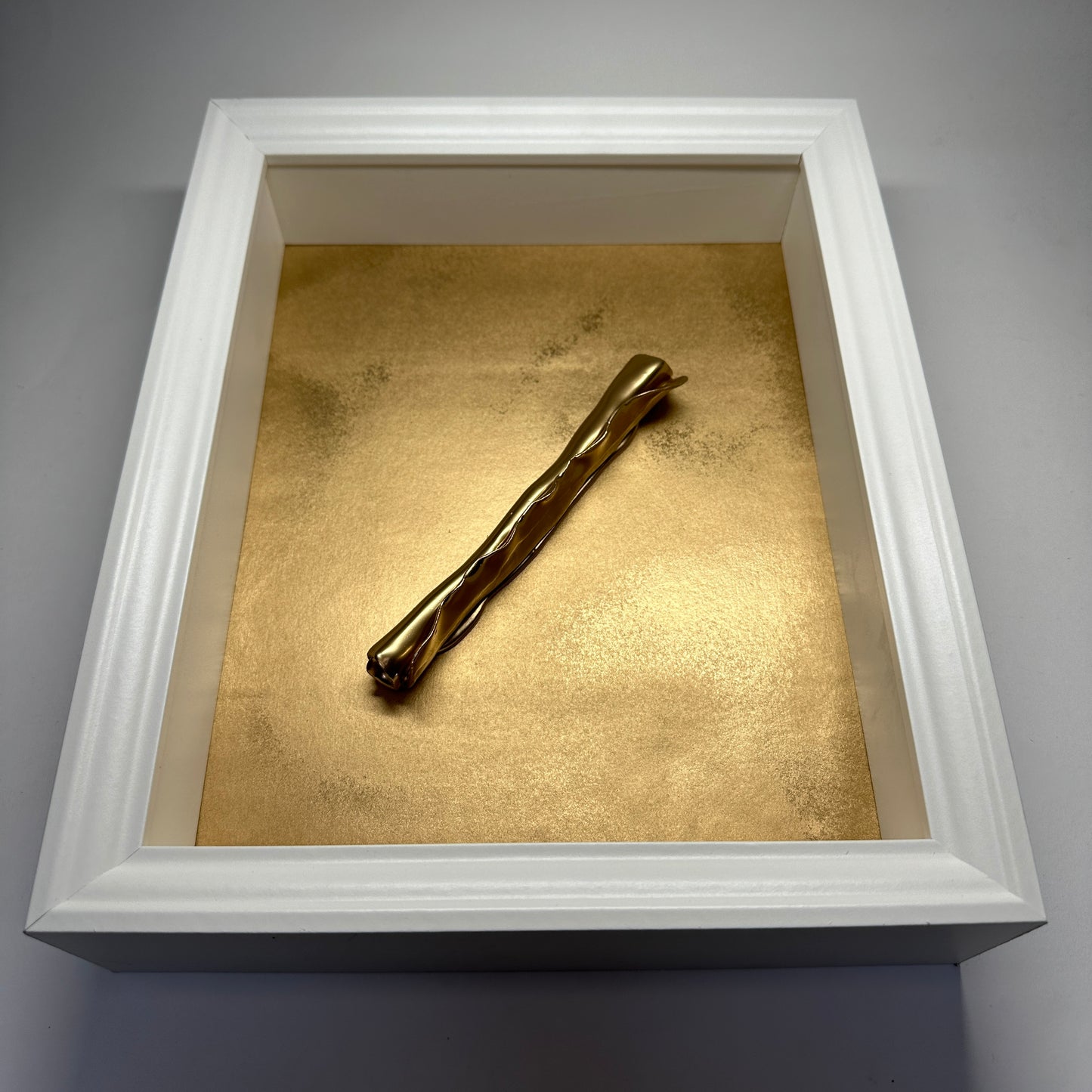 Gold Scroll framed ceramic wall piece