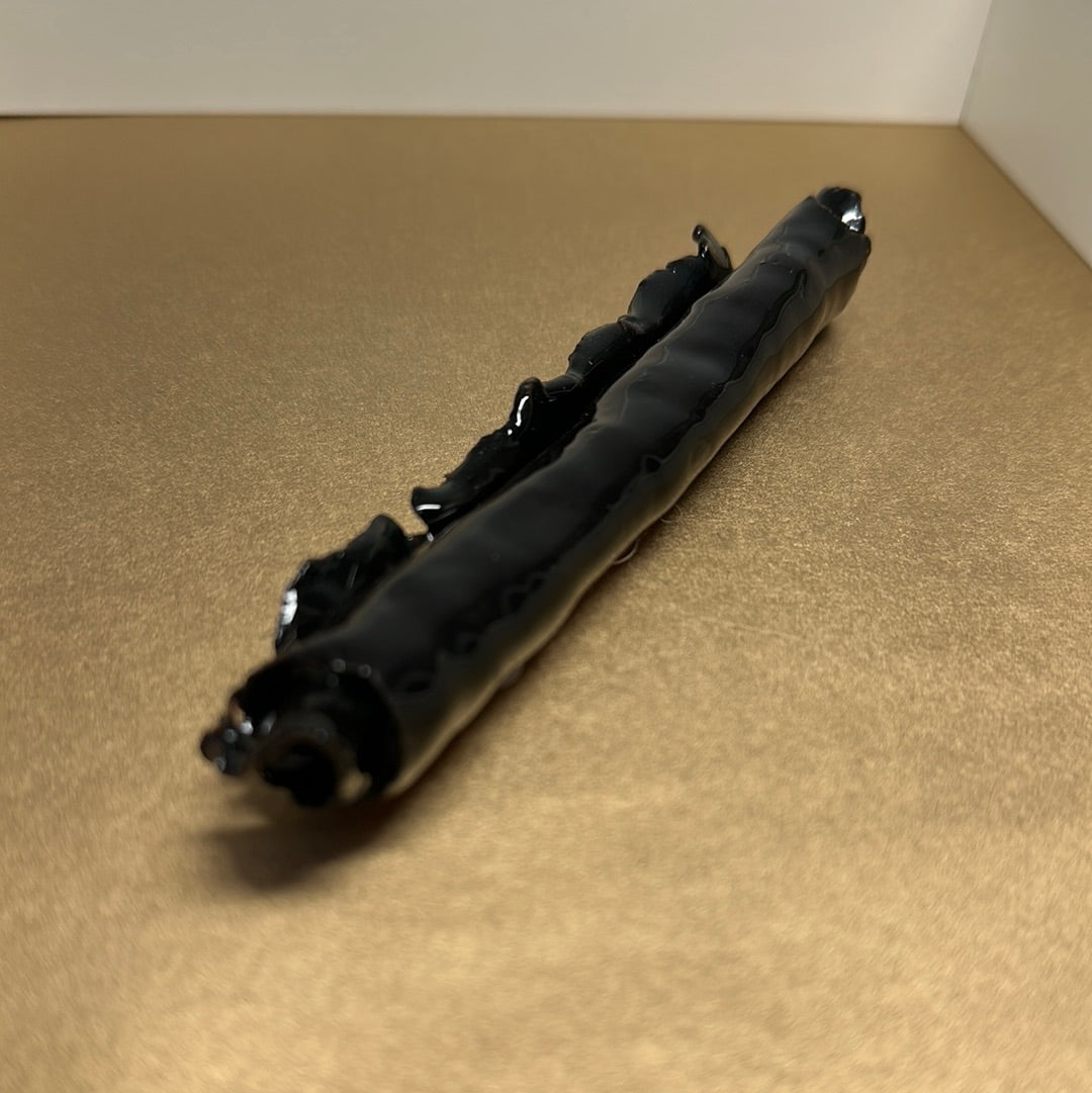Black Ceramic Scroll Framed Wall Piece