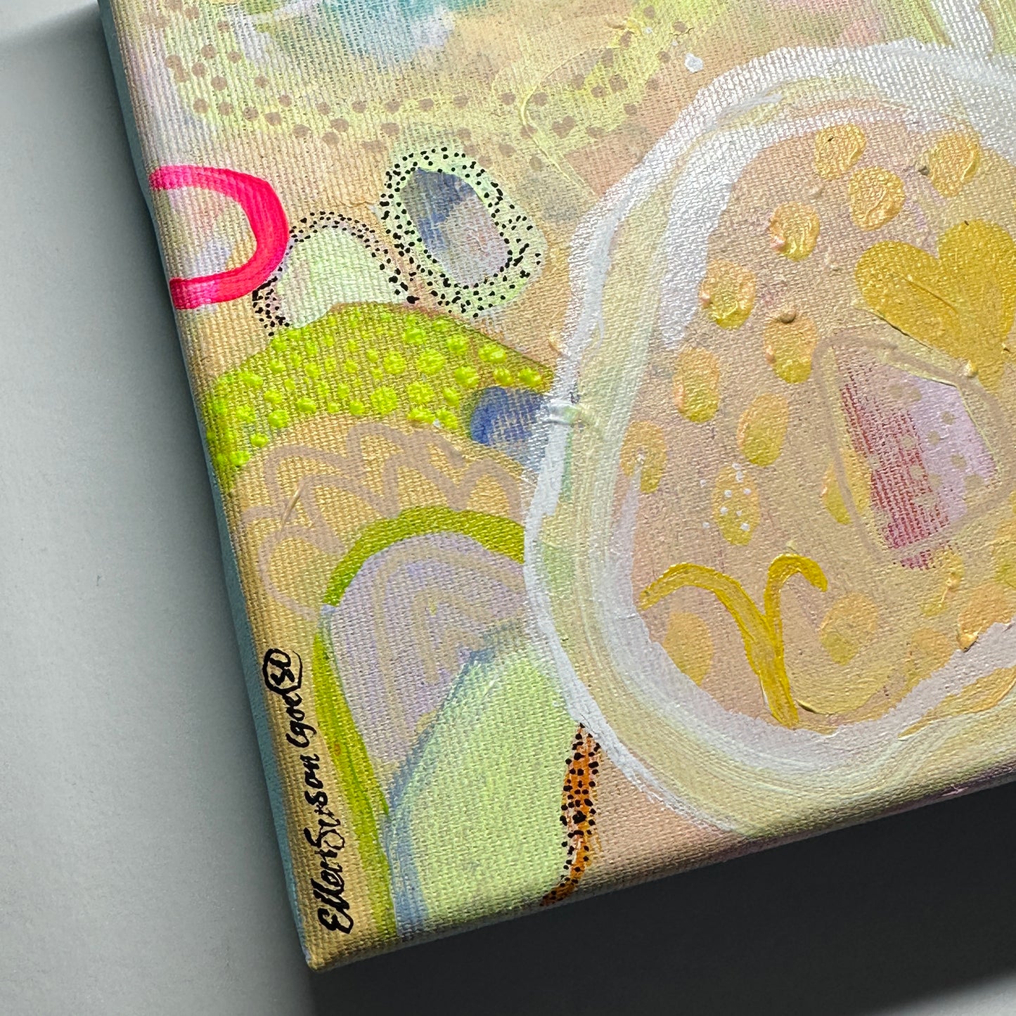 Framed “FRUIT SALAD” Acrylic Painting