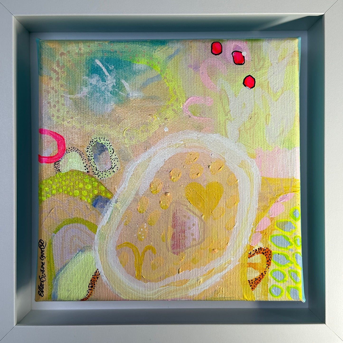 Framed “FRUIT SALAD” Acrylic Painting
