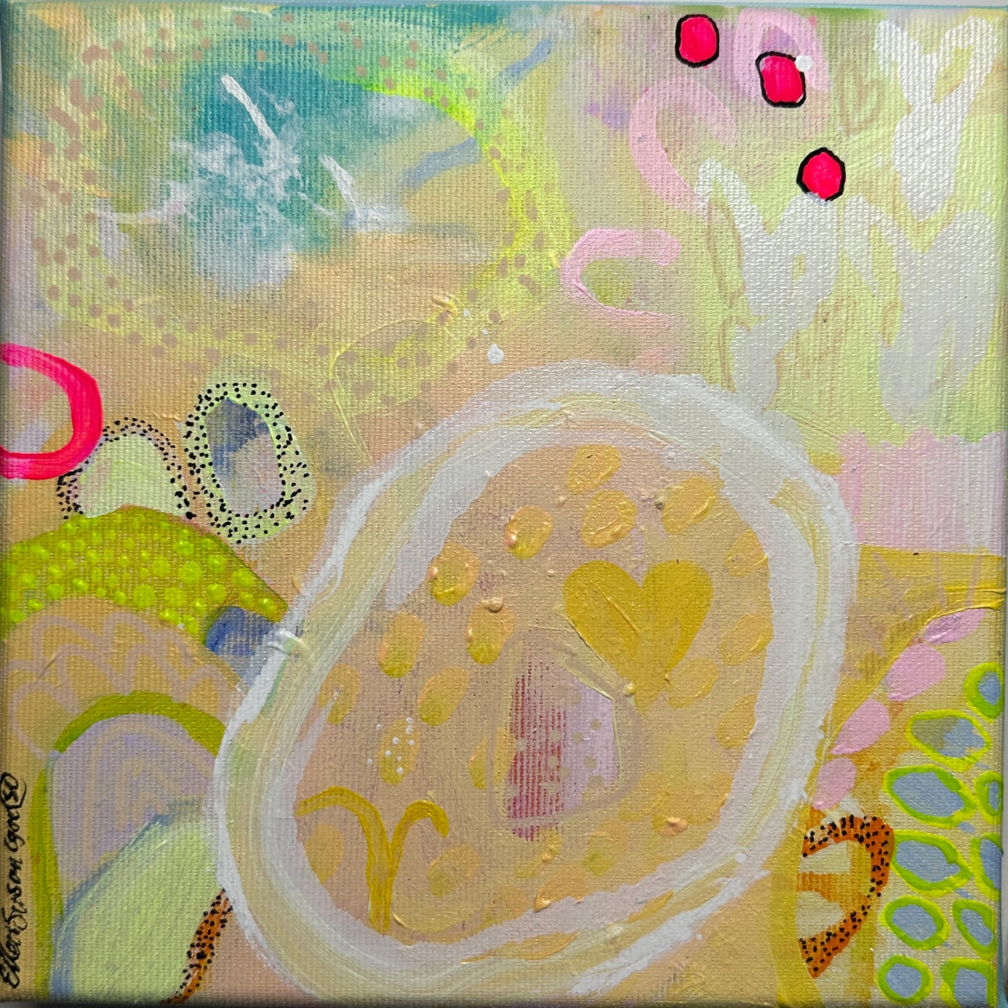 Framed “FRUIT SALAD” Acrylic Painting