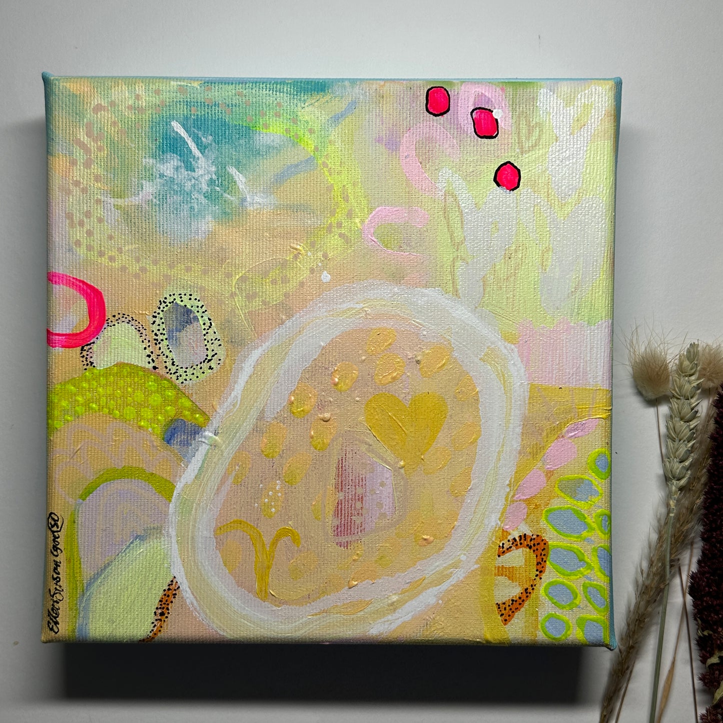 Framed “FRUIT SALAD” Acrylic Painting