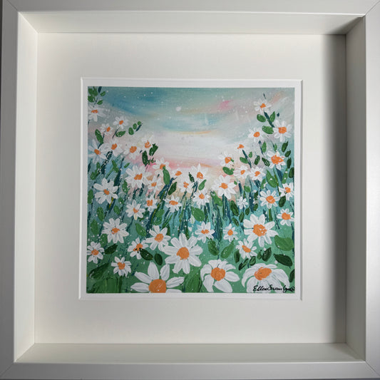 FRAMED Daisies 1” Limited Edition Giclee Print