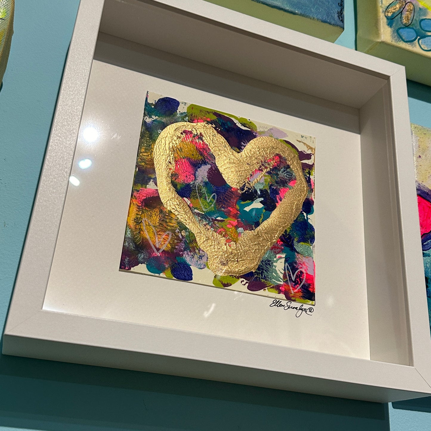 Framed Original Heart Monoprint