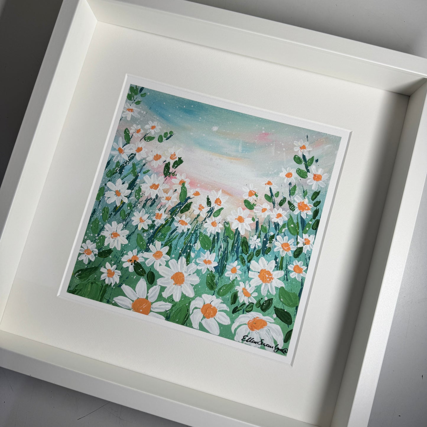 FRAMED Daisies 1” Limited Edition Giclee Print