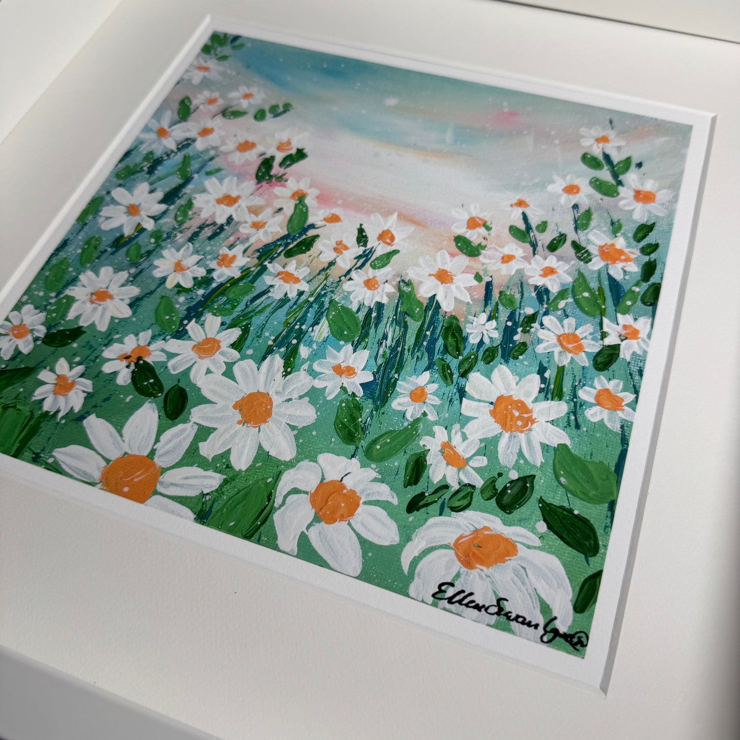 FRAMED Daisies 1” Limited Edition Giclee Print