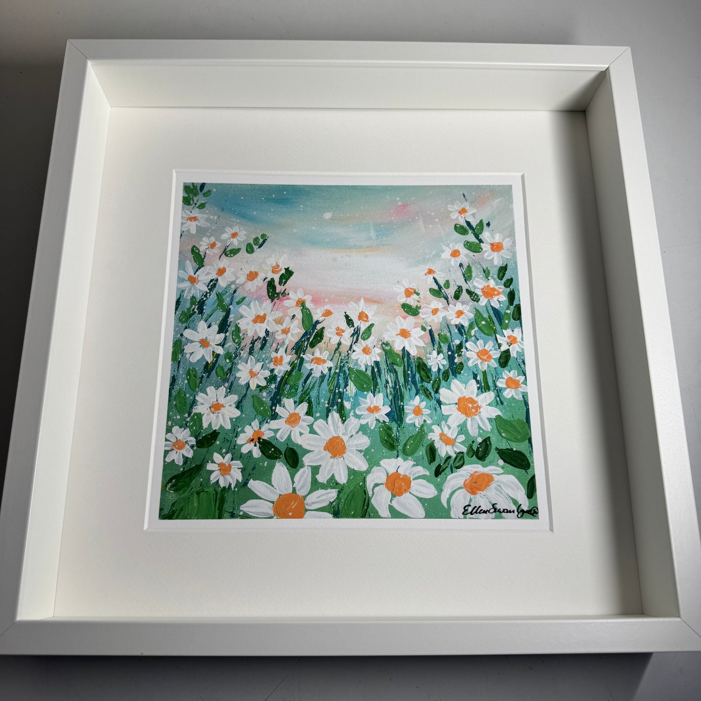 FRAMED Daisies 1” Limited Edition Giclee Print