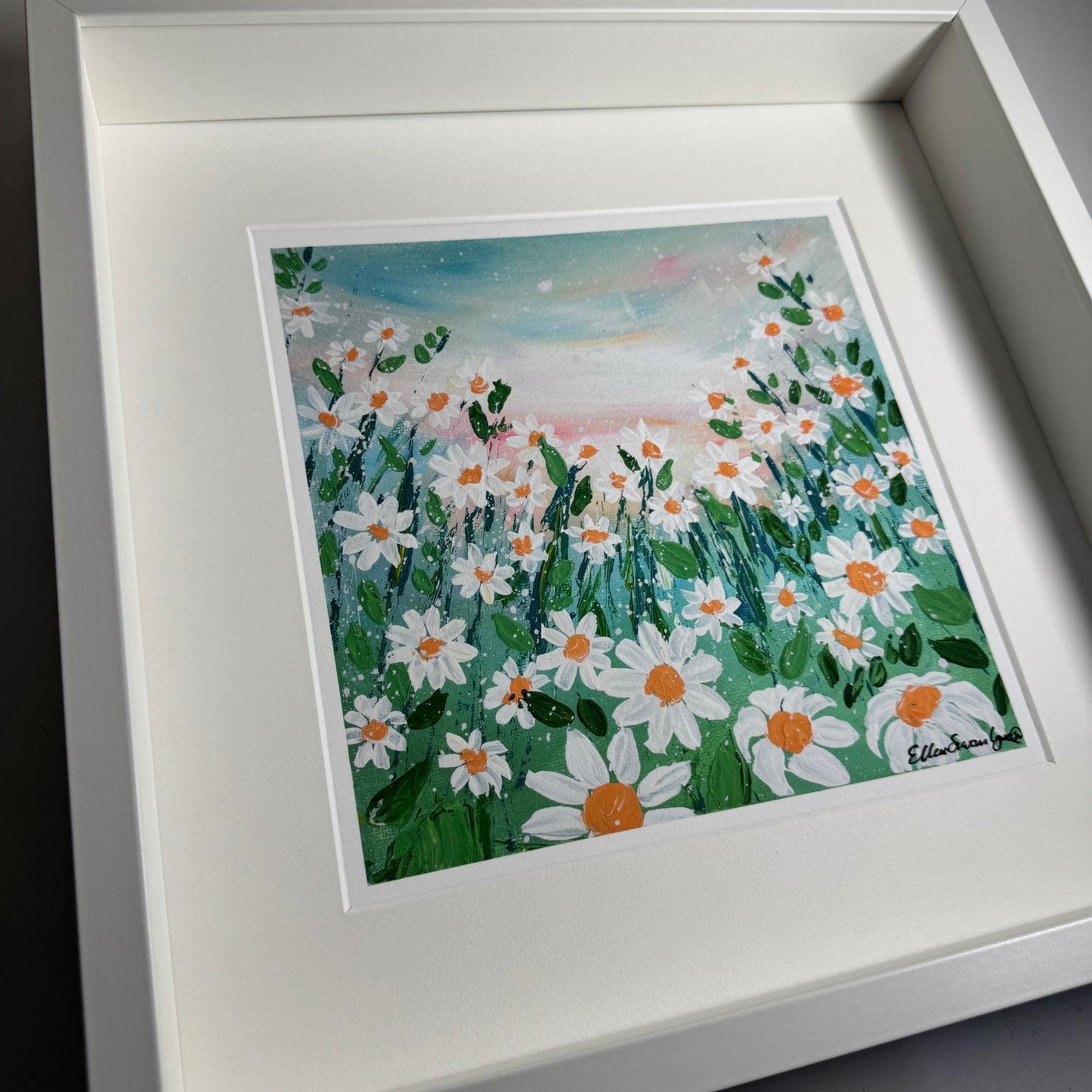 FRAMED Daisies 1” Limited Edition Giclee Print