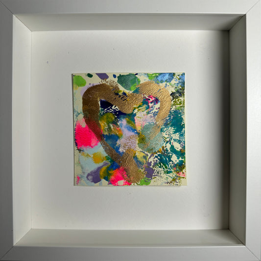 Framed Original Heart Monoprint