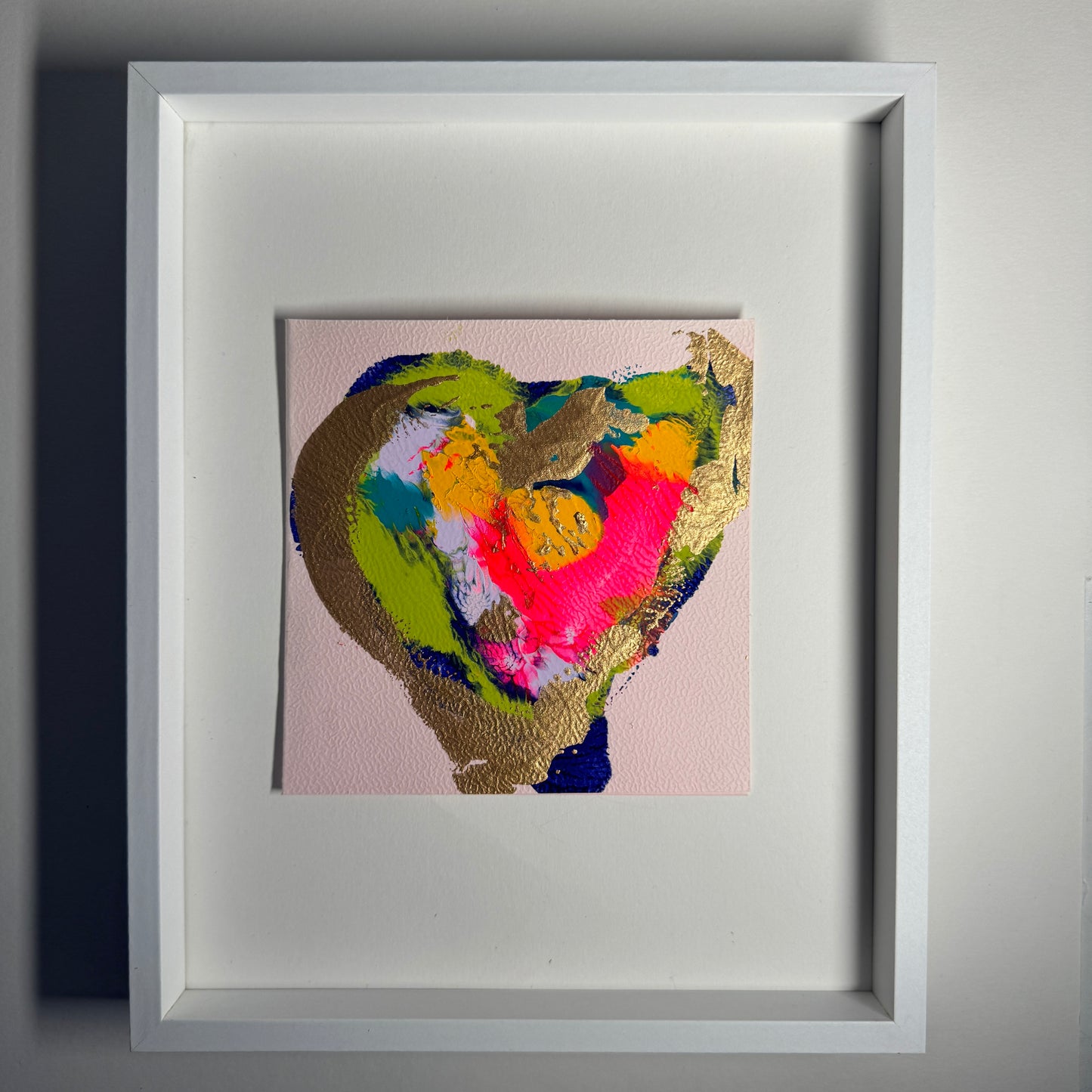 Framed Original Heart Monoprint