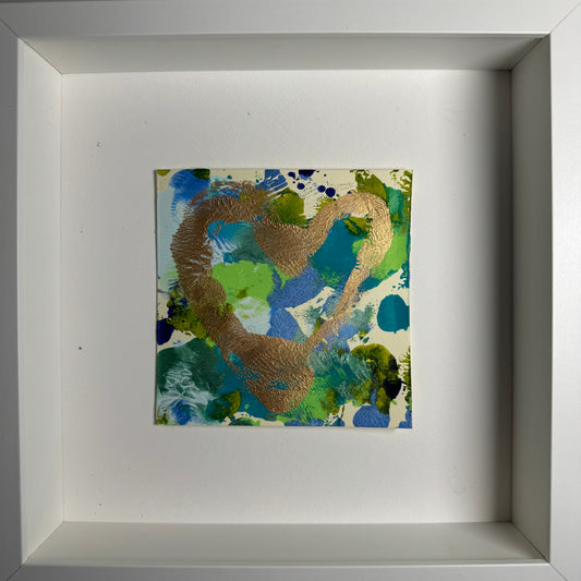 Framed Original Heart Monoprint