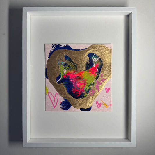 Framed Original Heart Monoprint